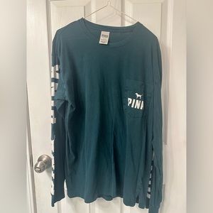 PINK Long Sleeve Campus Tee